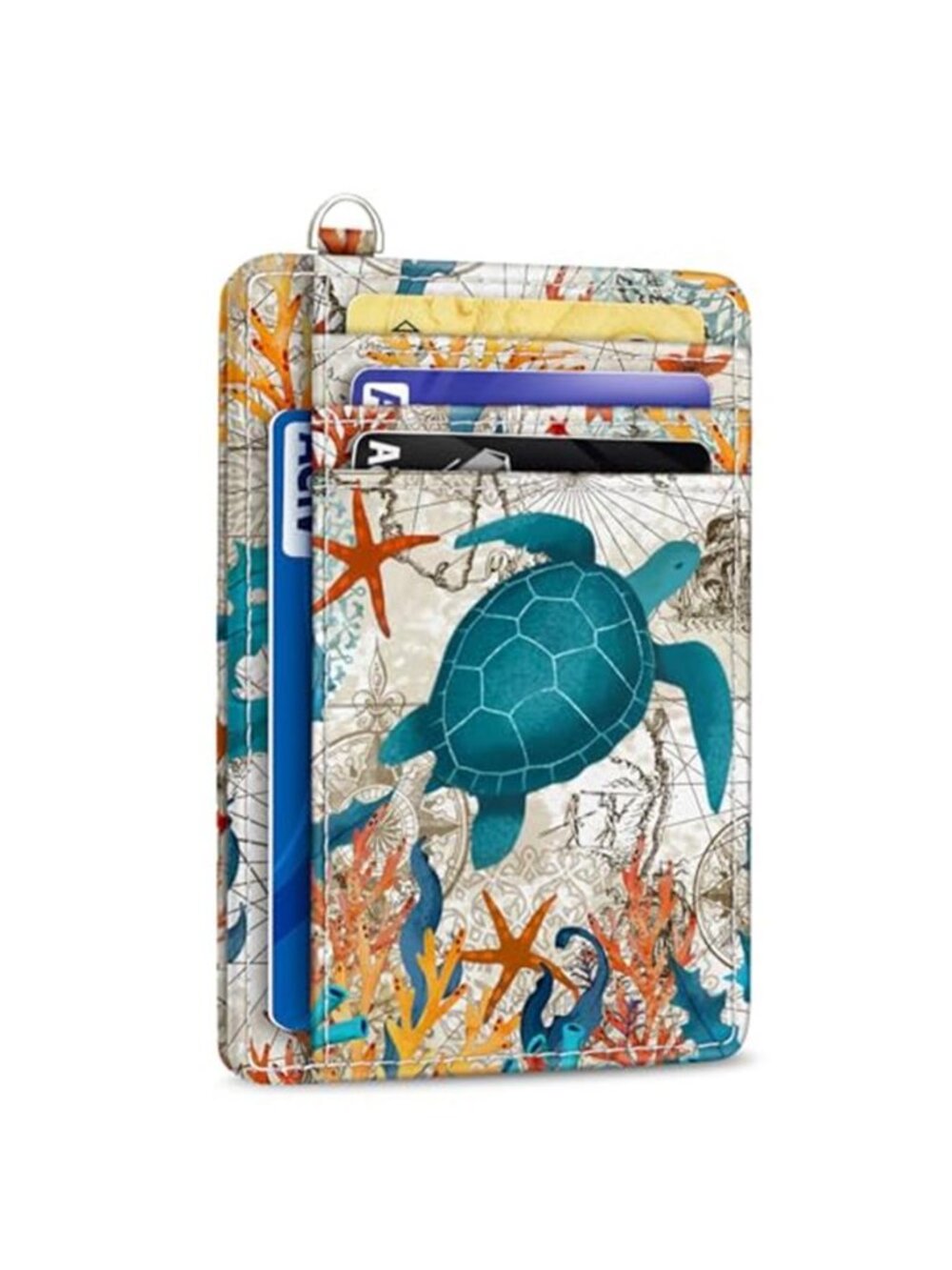 Turtle Credit Card Holder Slim RFID Wallet Women Small Travel